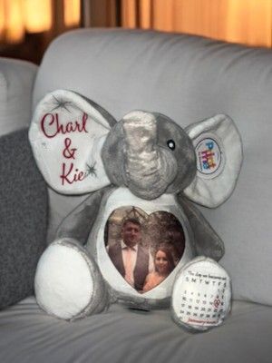 Romantic Ellie Bear: Personalised Soft Teddy