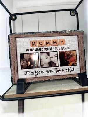 Medium Rectangle Slate, Scrabble Design