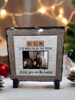 Medium Square Photo Slate, Scrabble Design