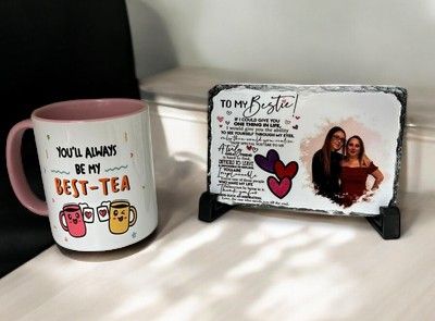 Best Friends Gift Set: Mini Slate &amp; Photo Mug