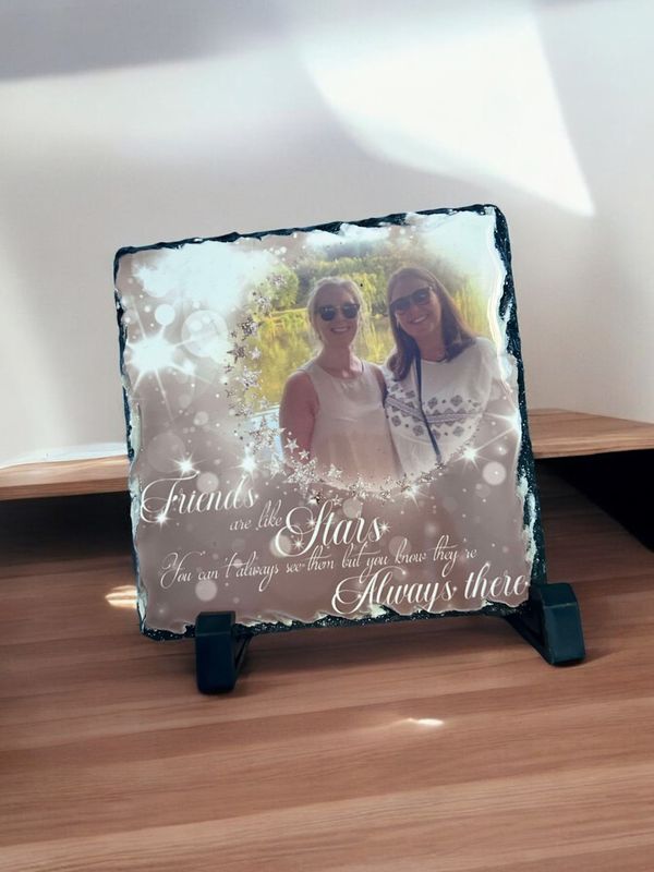 Medium Square Photo Slate, Friends Design