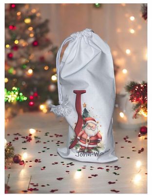 initial santa gift bag