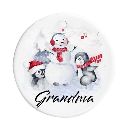 Snowman &amp; Penguin Bauble