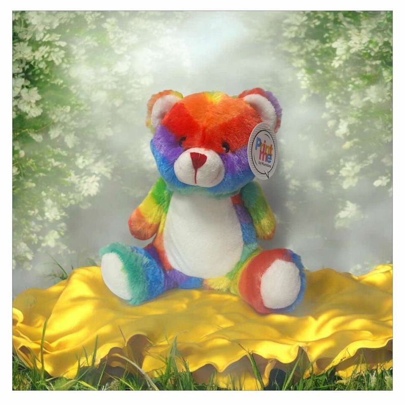 Rainbow Bear: Personalised Soft Teddy