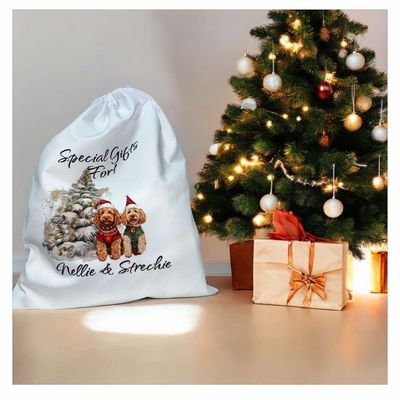 Dogs Christmas gift bag 40 x 50cm