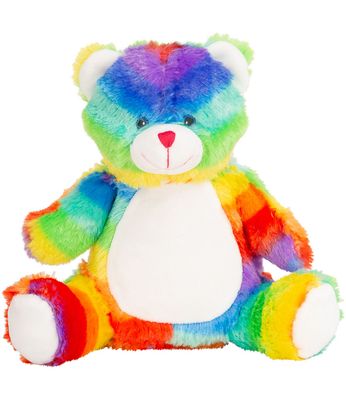 Large  Rainbow Bear: Personalised Soft Teddy