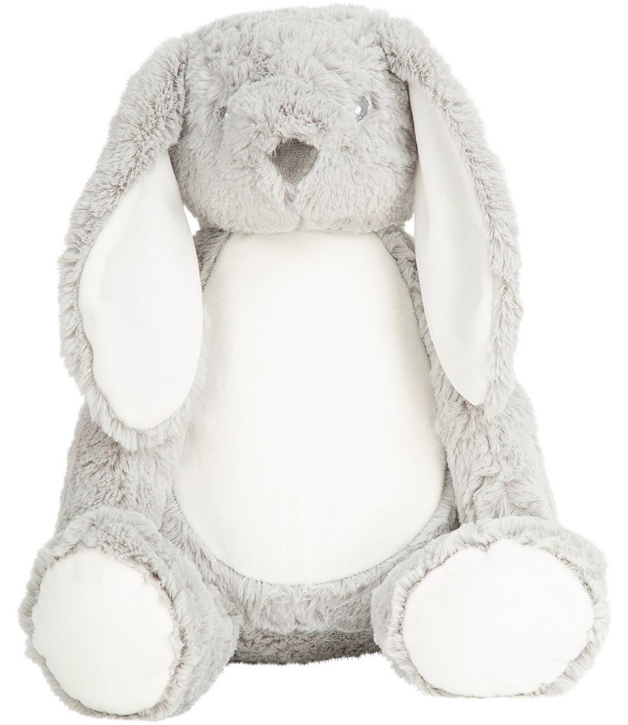 Large Grey Rabbit: Personalised Soft Teddy