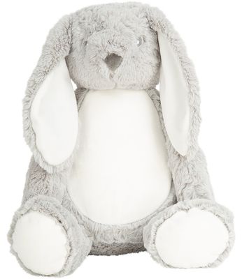 Large Grey Rabbit: Personalised Soft Teddy