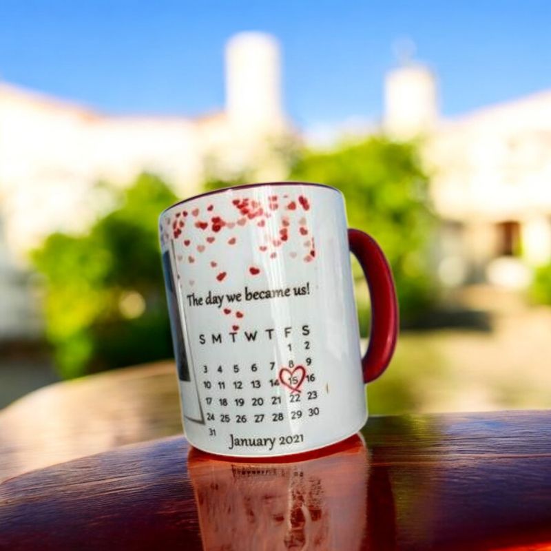 Personalised Photo &amp; Date &quot;The day we became us&quot; Mug