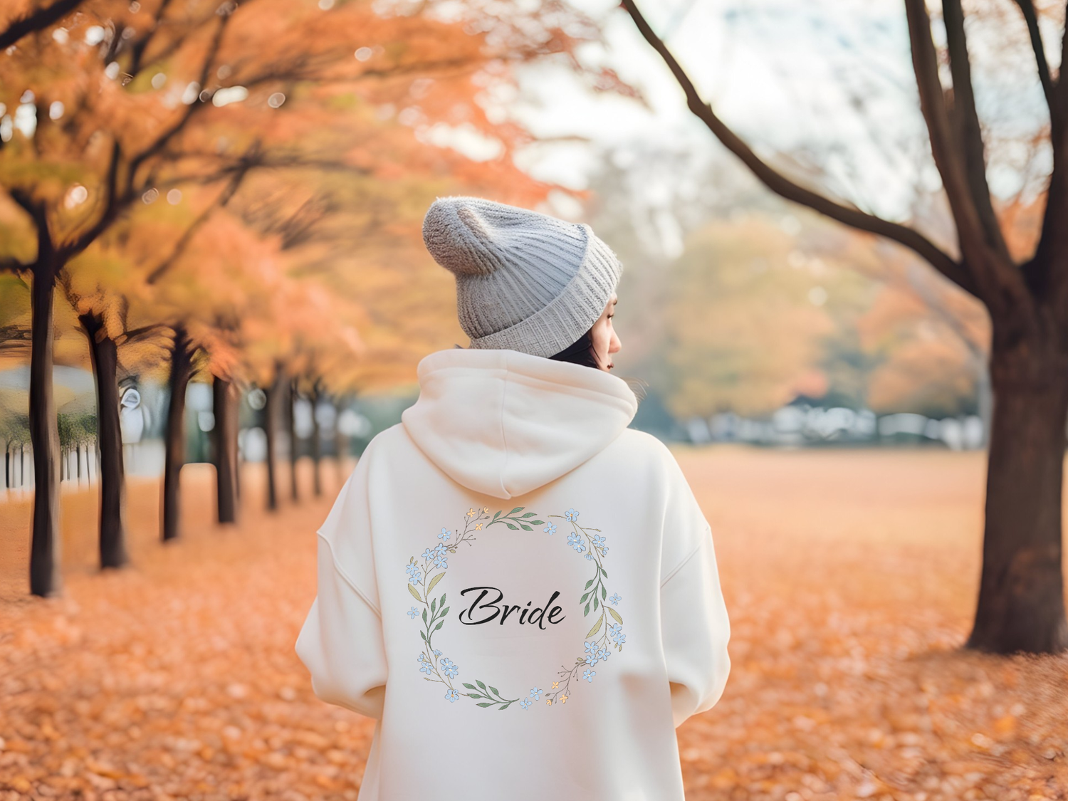 Bride Hoodie In White