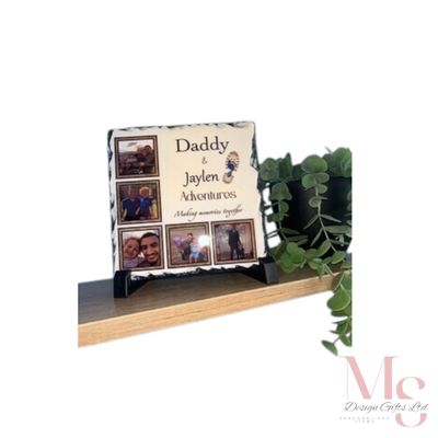 Making memories together, Square Photo Slate, (Medium)14cm x 14cm
