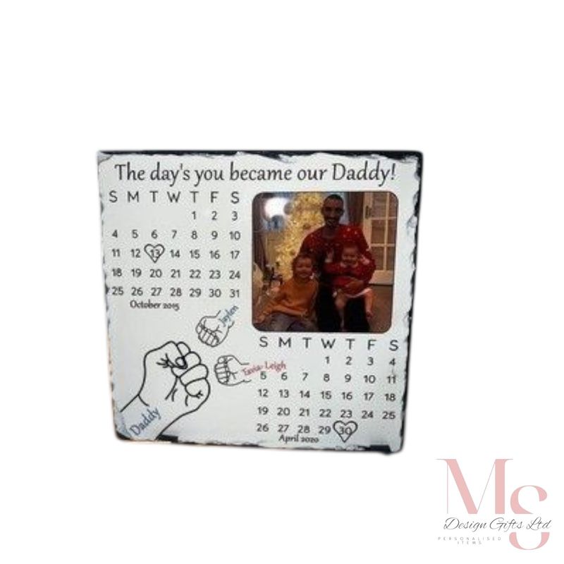 The day&#39;s you became our: Large Square Photo Slate