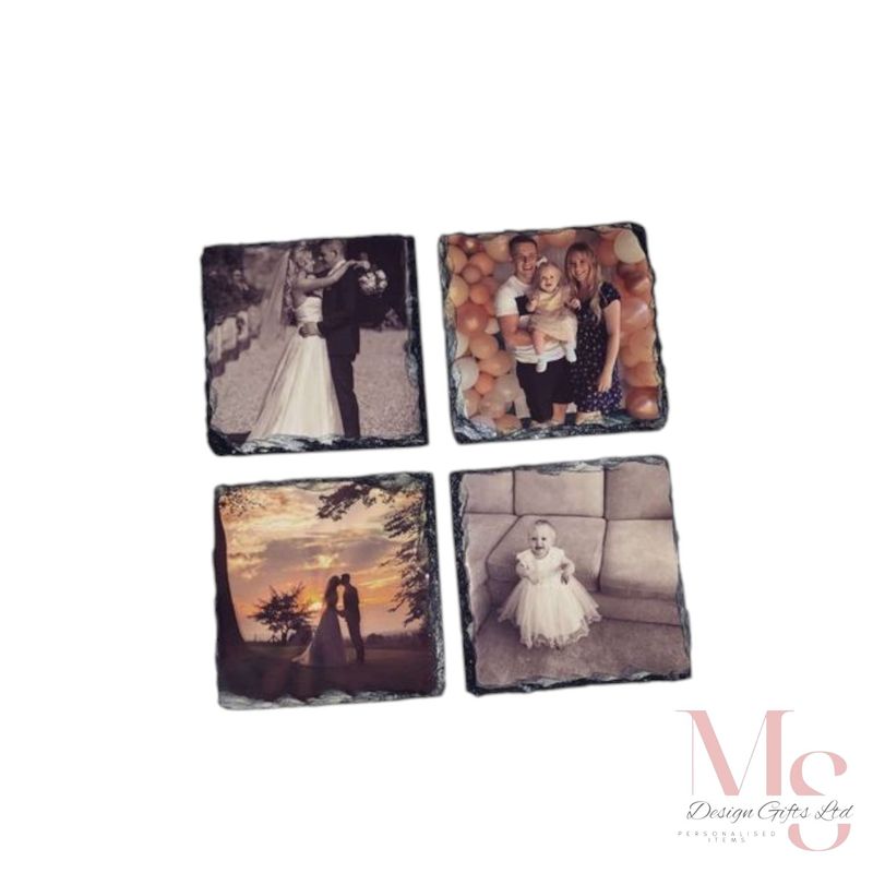 Single Photo Slate Coaster
