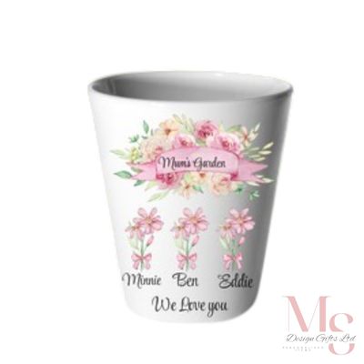 Personalised Floral Pot: Any Name