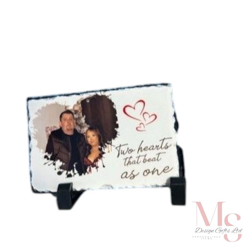 Mini Photo Slate: Two hearts that beat as one