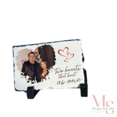 Mini Photo Slate: Two hearts that beat as one