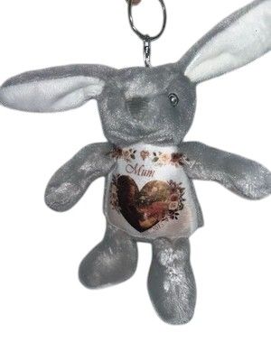 Floral Keyring Rabbit/Elephant (Any Name)