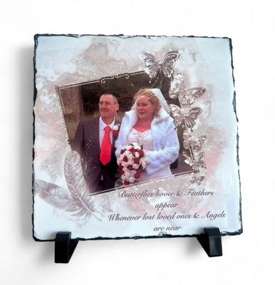 Memorial Photo Slate: Butterflies