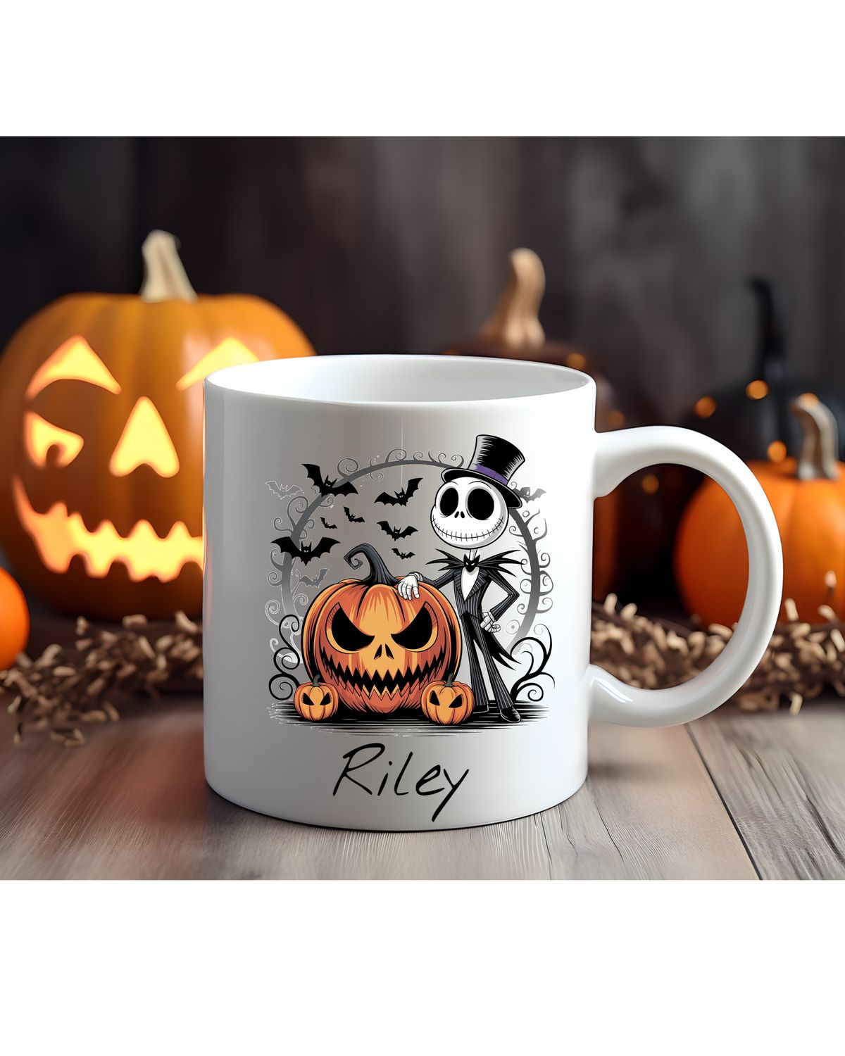 Spooky personalised Pumpkin mug