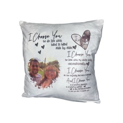 Personalised Photo Cushion: I Choose You