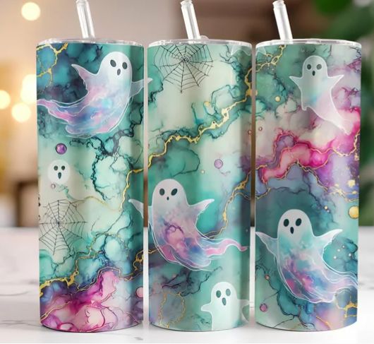 Ghost marble tumbler
