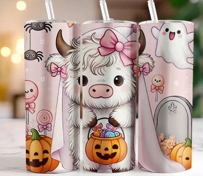 Highland Cow Ghost Tumbler