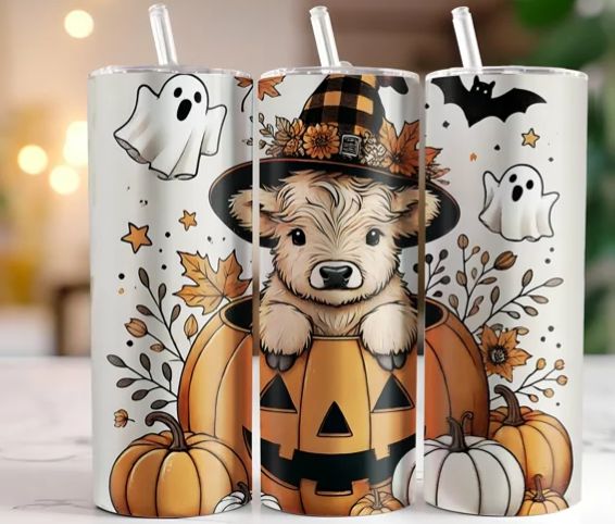 Highland Cow Pumpkin Tumbler