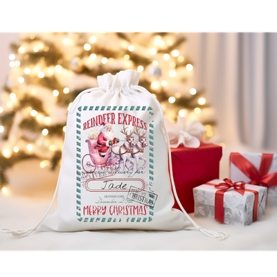 reindeer express gift bag