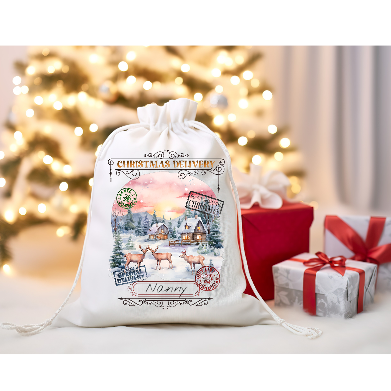Christmas delivery gift bag