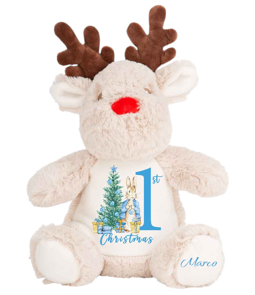 Rabbit My first Christmas reindeer bear