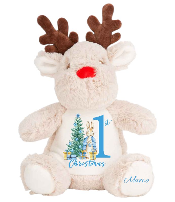 Rabbit My first Christmas reindeer bear
