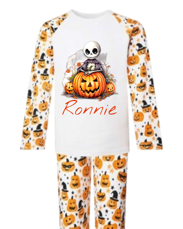 Pumpkin Skellington design pjs