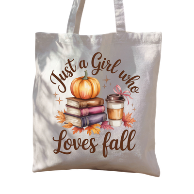 Just a girl who loves fall tote bag