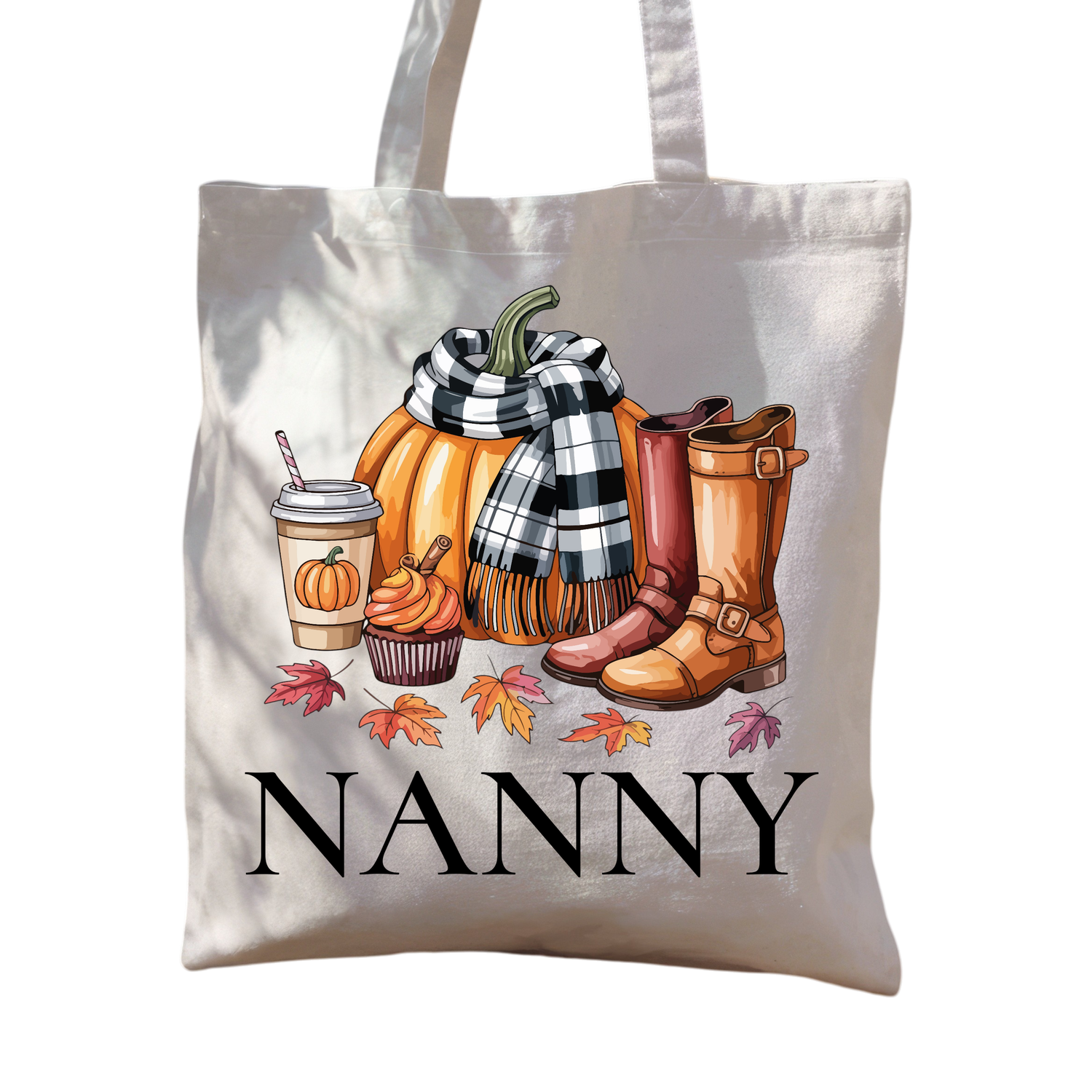 Personalised autumn tote bag