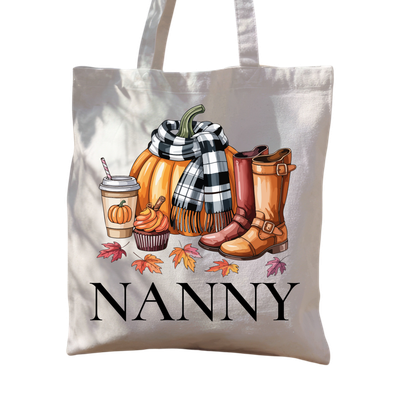 Personalised autumn tote bag