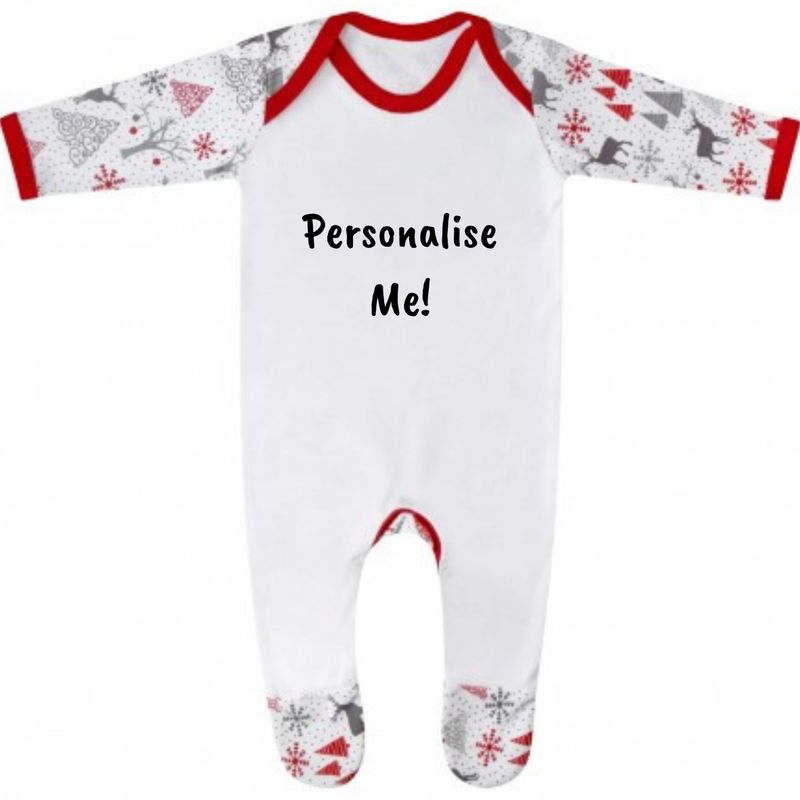 Family Matching Christmas 100% Cotton Reindeer Romper (Newborn-12mths)