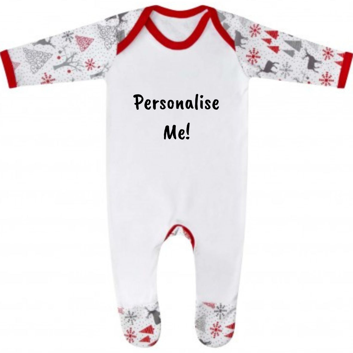 Family Matching Christmas 100% Cotton Reindeer Romper (Newborn-12mths)