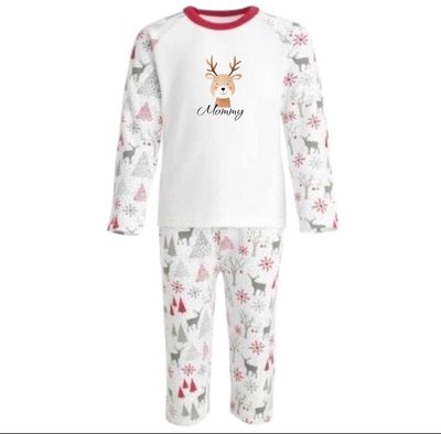 Family Matching Christmas 100% Cotton Reindeer Pyjamas (Adults)