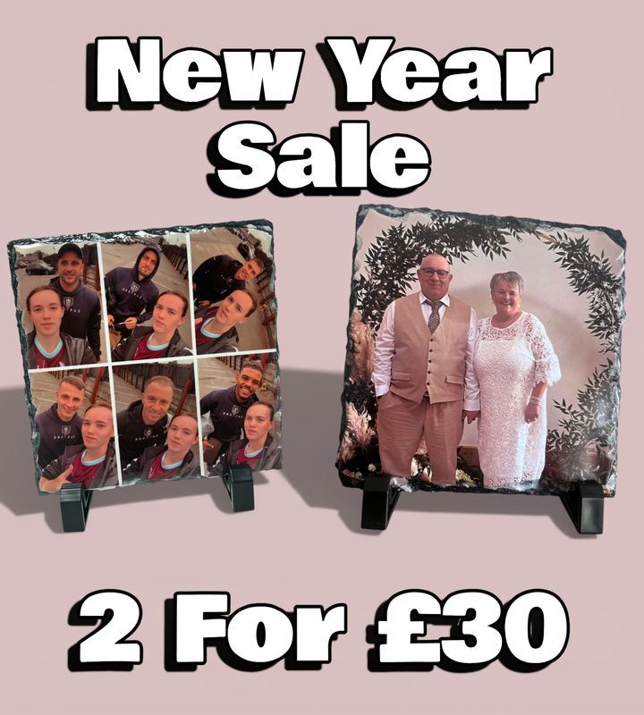 2 Medium Square Photo Slate