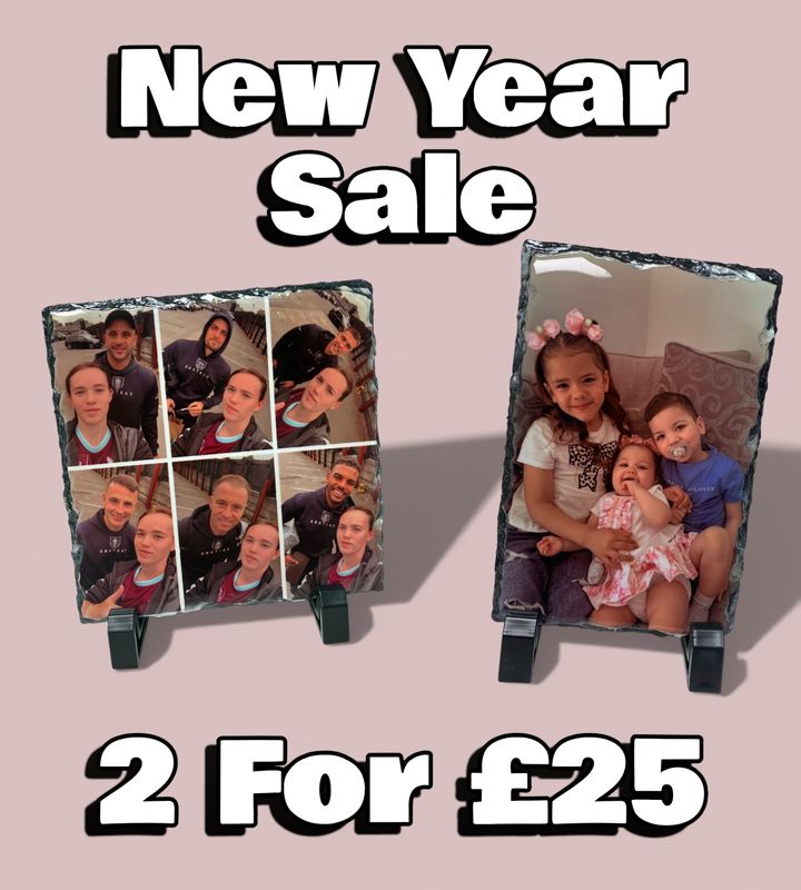 1 Medium Square Photo Slate &amp;   1 Mini Photo Slate