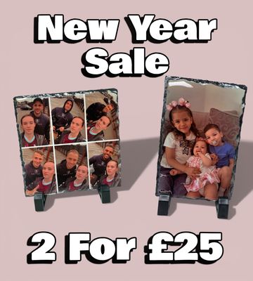 1 Medium Square Photo Slate &amp;   1 Mini Photo Slate