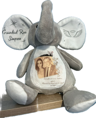 Memorial Elephant: Personalised Soft Teddy