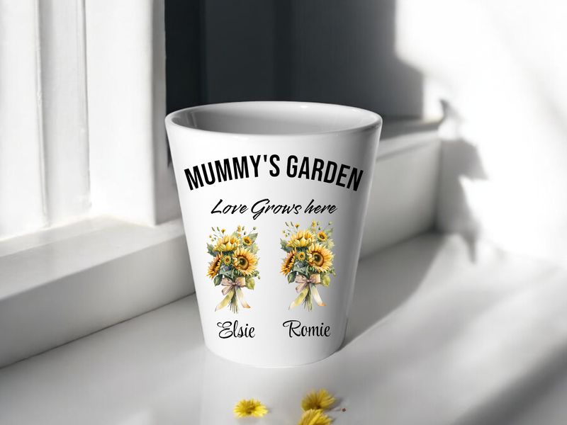 Personalised Mother's Day Sunflower Pot: Mum’s Garden