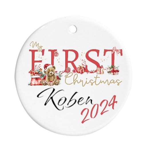 First Christmas Bauble, Bear Design