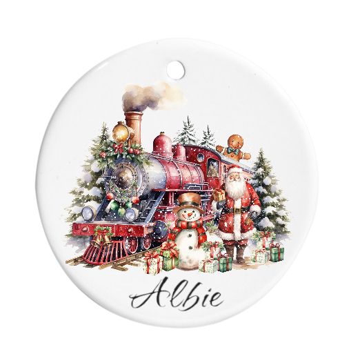 Christmas Train Personalised Bauble