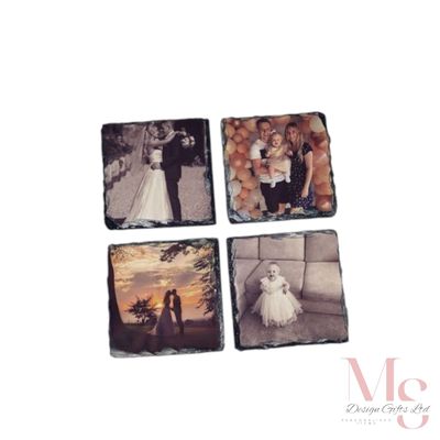 Personalised Slate Coasters (Pack of 4) Personalised Slate Coasters (Pack of 4)