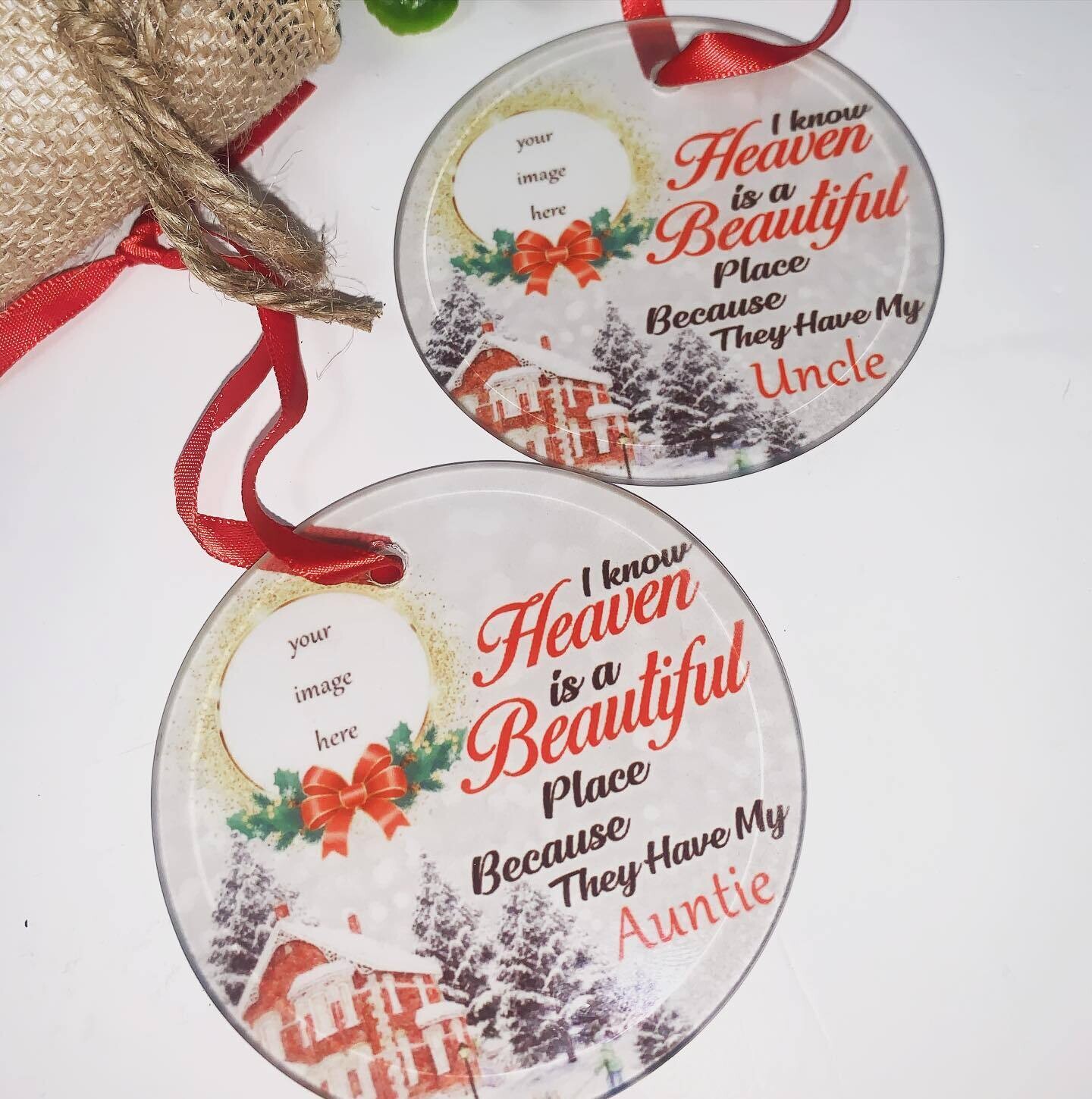 Glass Memorial Bauble