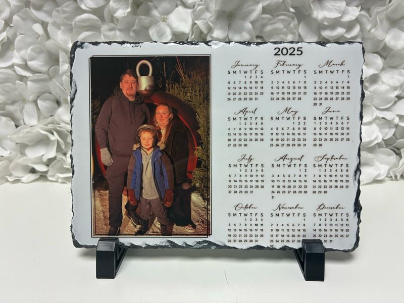 2026 Calendar: Medium Photo Slate