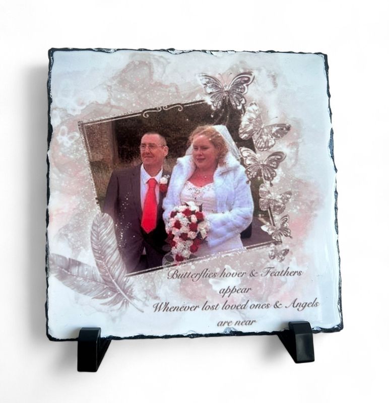 Memorial Photo Slate: Butterflies