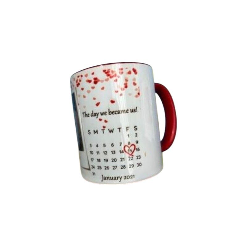 Personalised photo &amp; date the day we became us mug